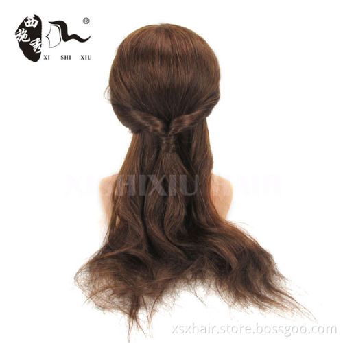 Cheap 100% Human real hair mannequin training head for hairdresser